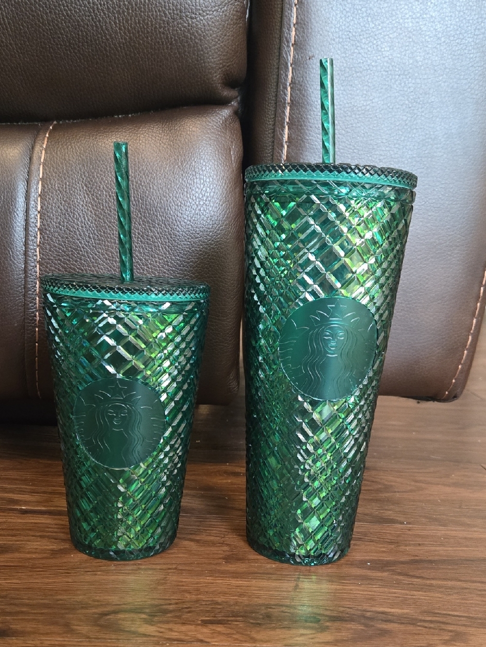 Starbucks Emerald Green Textured Tumbler Pair